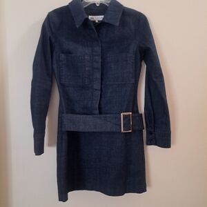 Zara Denim Blue Belted‎ Dress Size XS